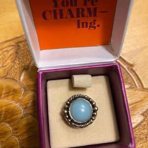 Lori Bonn Sterling Silver blue/green turquoise slide charm